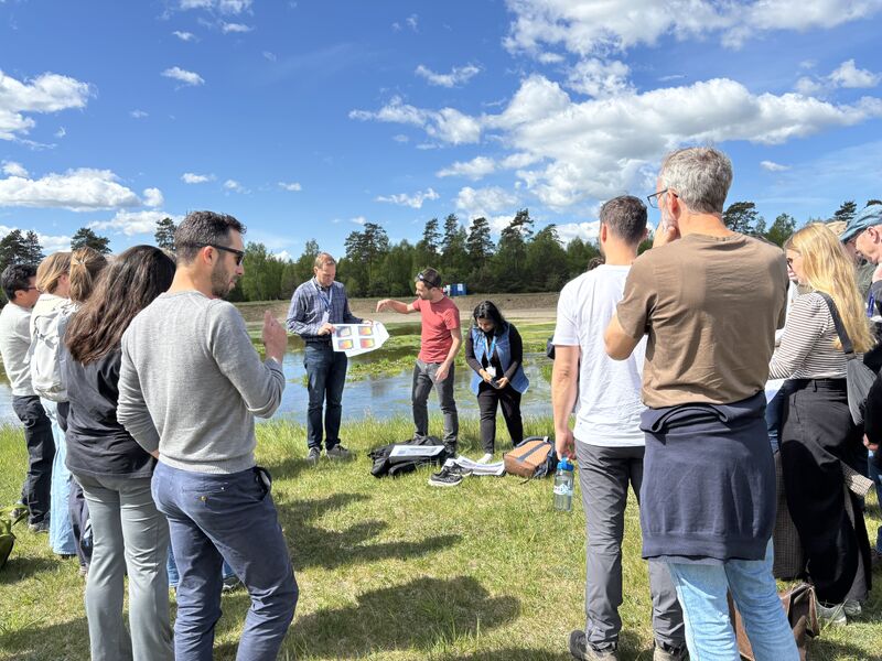 Fältutflykt under Blue Transition-möte, maj 2025