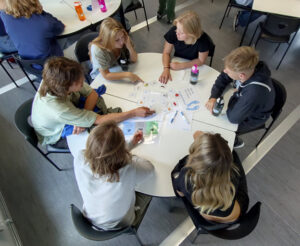 Elever på Tänk H2O! lär sig om virtuellt vatten.