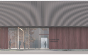 Skiss av den nya permanenta Forskningsstation Bolmen.