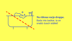 Ansträngd situation, undvik att bada badkar