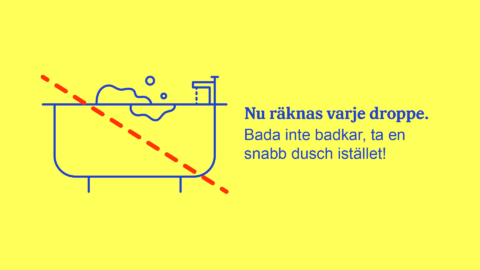 Ansträngd situation, undvik att bada badkar
