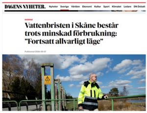 Skärmklipp från DN 7aug 2026