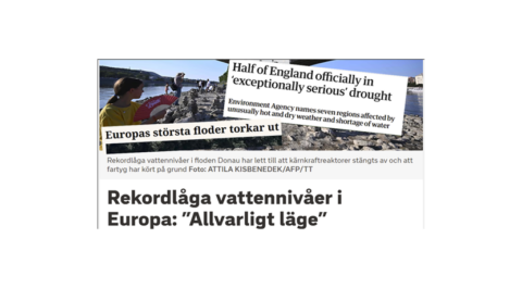 Vattenbrist i Europa 2026