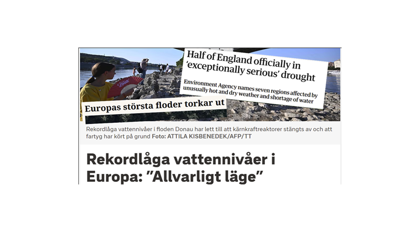 Vattenbrist i Europa 2026