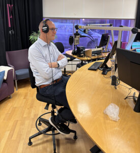 Mattias Leijon, VD på Sydvatten, i studion på P4 Radio Malmöhus, 3 sep 2026