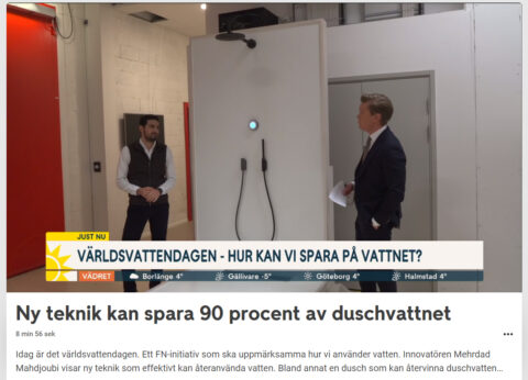 Vattensparande dusch