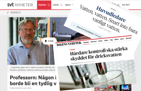Kollage av tidningsklipp från sommaren 2021