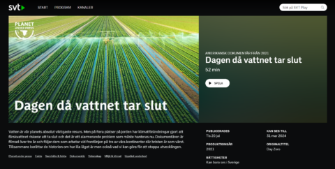 SVTs dokumentär Dagen då vattnet tar slut